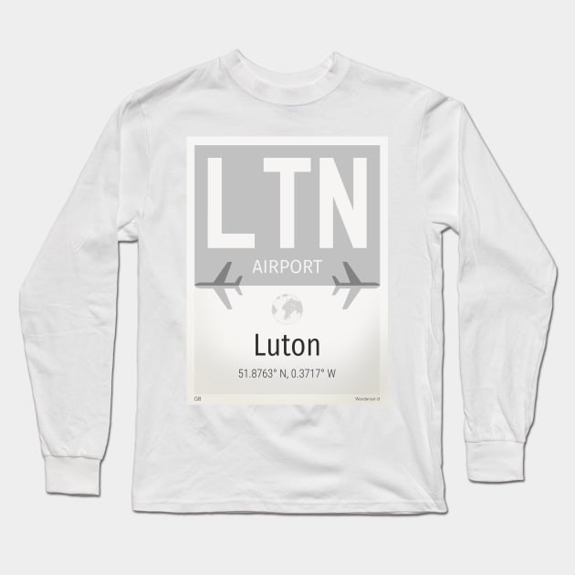 LTN Luton airport Long Sleeve T-Shirt by Woohoo